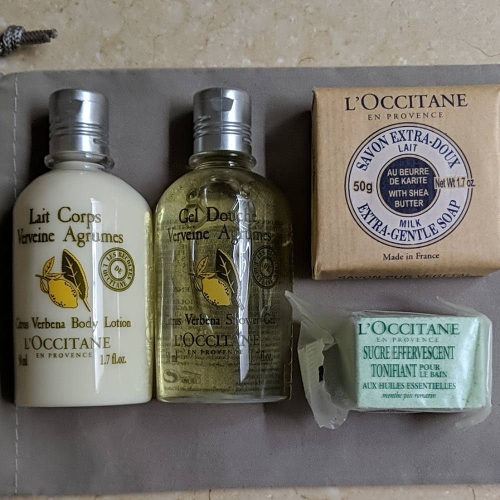 L'OCCITANE 3-PC TRAVEL SET WITH POUCH